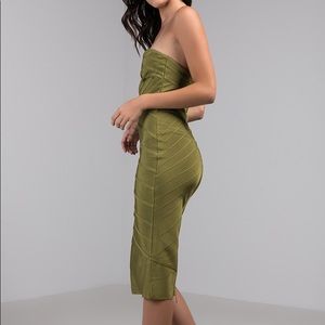 AKIRA Remember me bodycon midi dress
